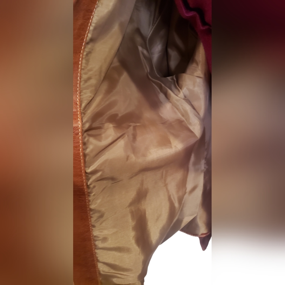 Faux Leather Jacket With Belt - image 3